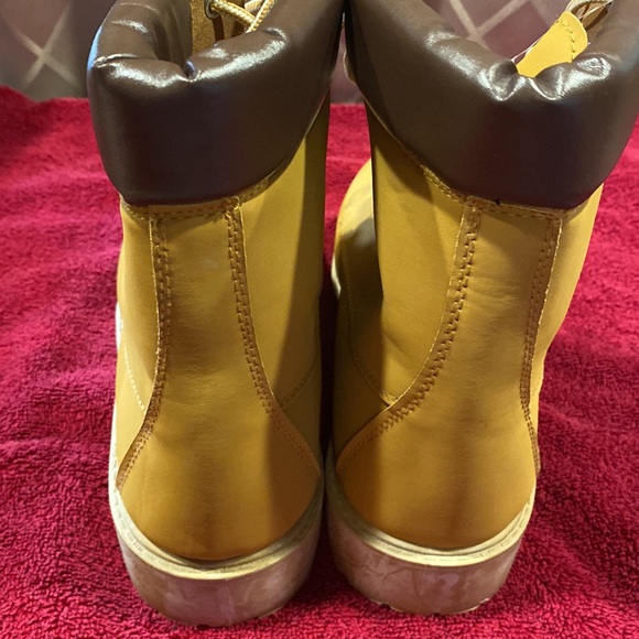 Charlotte Russe Rubber Soled Suede-Like Chunky Lace-Up Boots, Size 11 - Picture 9 of 9